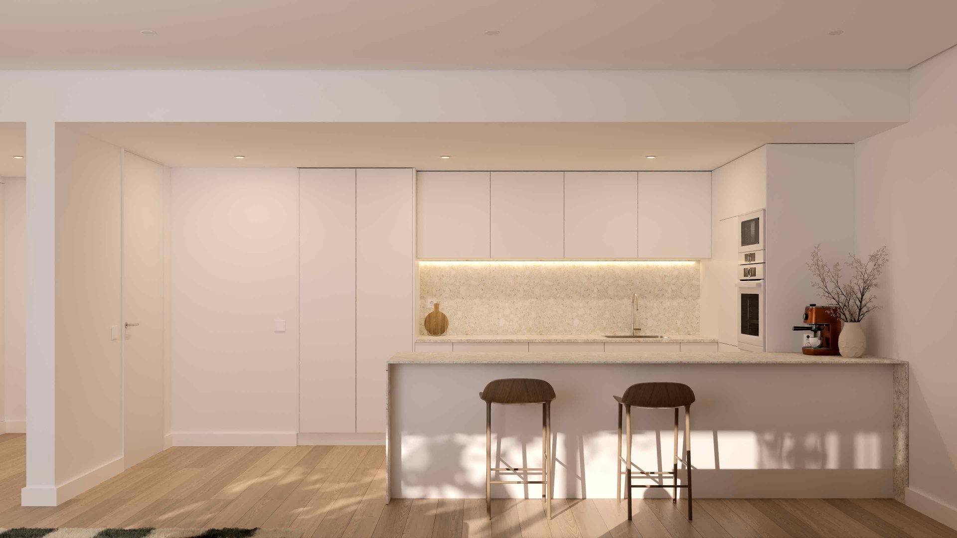 Cozinha equipada com ilha — Bloco D